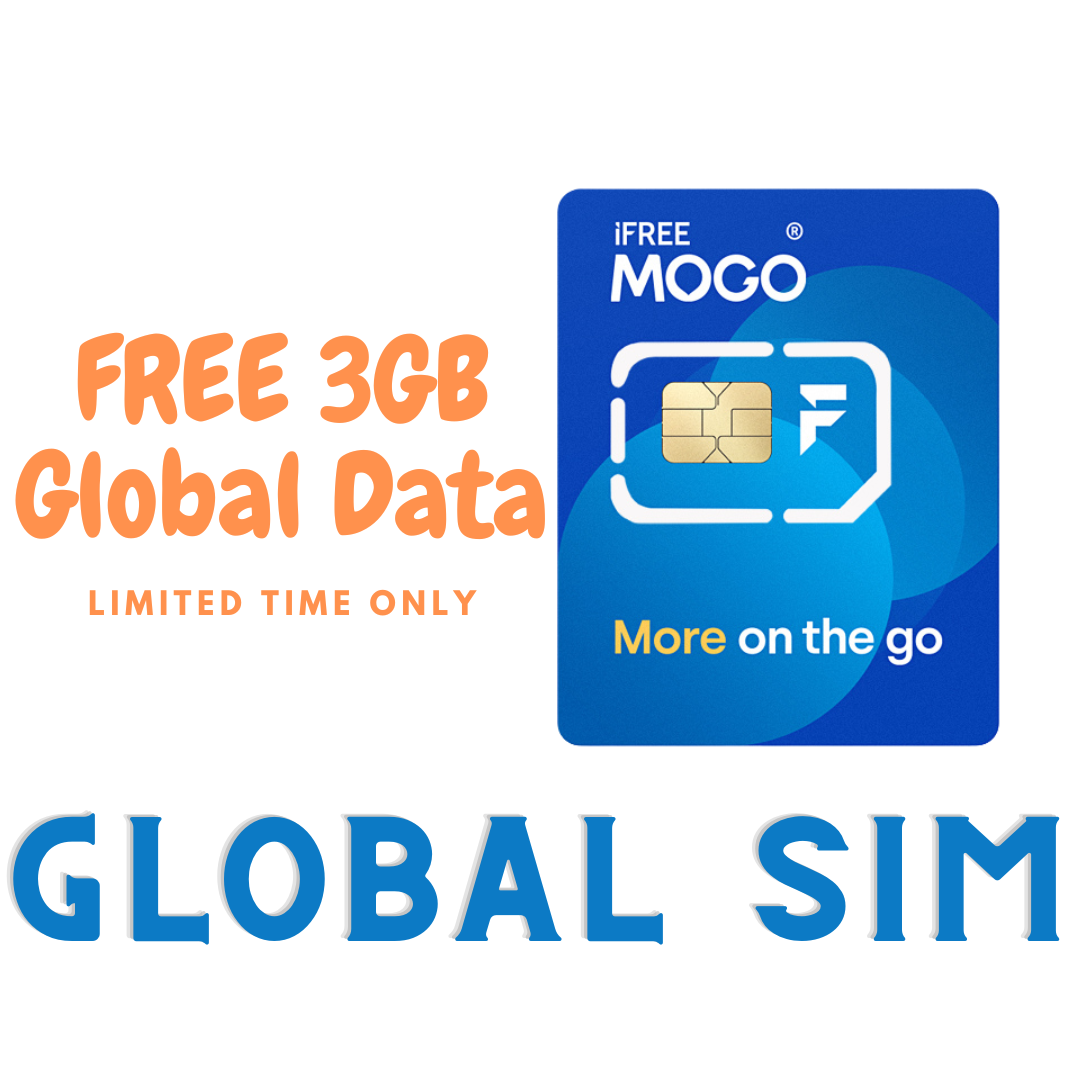 MOGO Global Data Roaming SIM Card | Europe, Asia, US, Canada | FREE 3GB Data | As low as $1/day | Travel accessories and essential | must-have