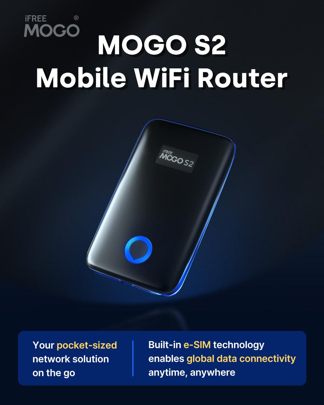 MOGO S2 - eSIM Global Mobile 4G WiFi Router | Travel Essential | 5GB FREE LIMITED OFFER - TRAVELUTION STORE