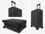 ebbly aluminum luggage black-different angles