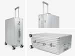 ebbly aluminum luggage silver-different angles